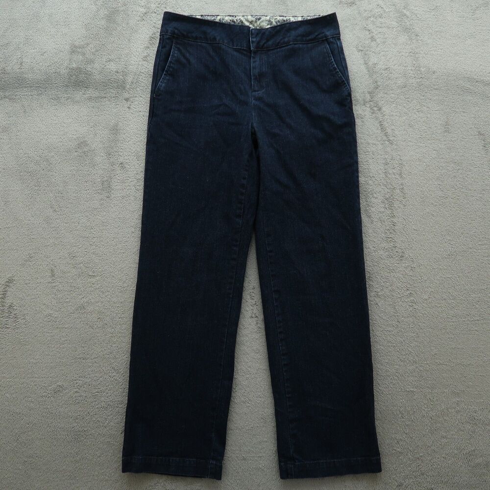 Denim & Co. Jeans Women's Size 4P Blue Mid-Rise Straight Denim Pants 28" Inseam